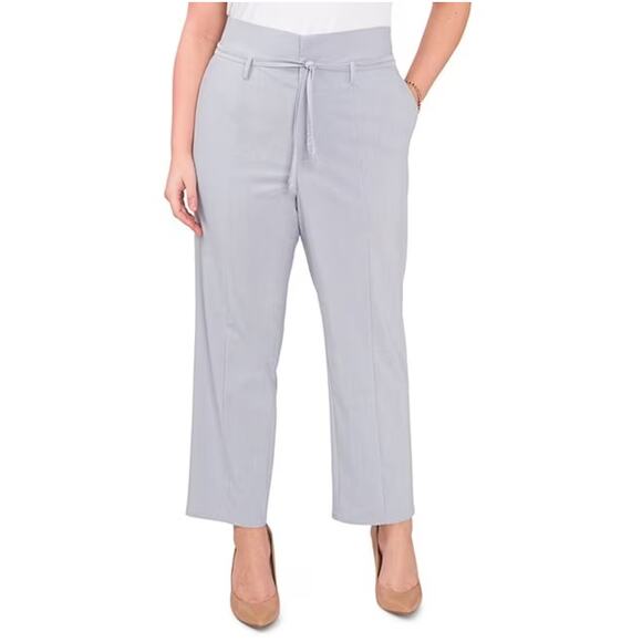 1. State Pants - 1.State Womens Tie Waist Pants 28W Light Blue Straight Leg NWOT